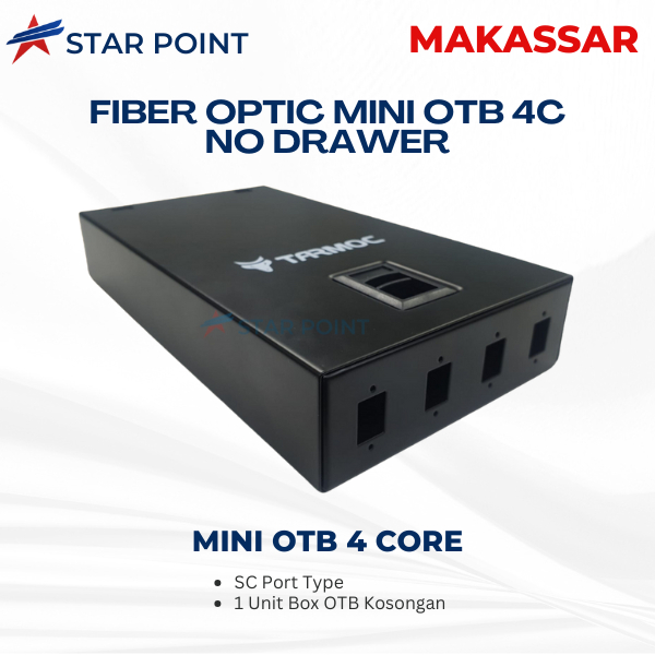 Tarmoc Fiber Optic mini OTB 4 Core SC | Roset FO Besi 4C Kosongan