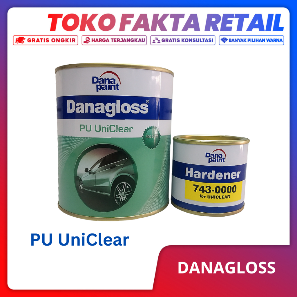 Clear Danagloss PU Uniclear + Hardener 1 L Cat Duco