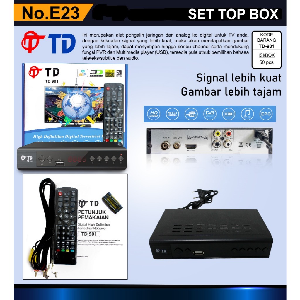 Set Top Box Receiver tv - STB tv analog ke digital - Reciever TV diginal