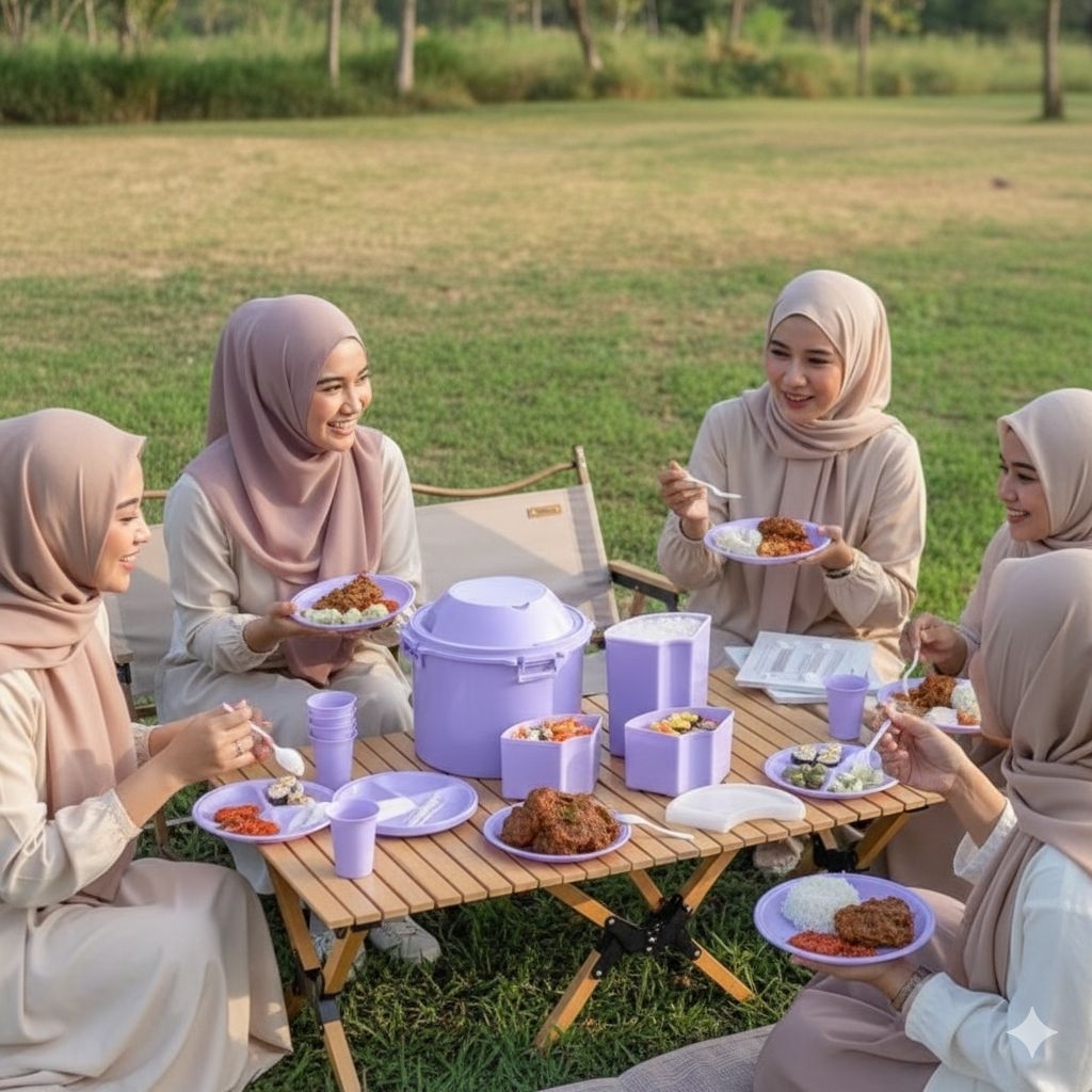 READY SIAP KIRIM original from malaysia 32 in 1 picnic set rantang piknik set rantang pinkik set sun