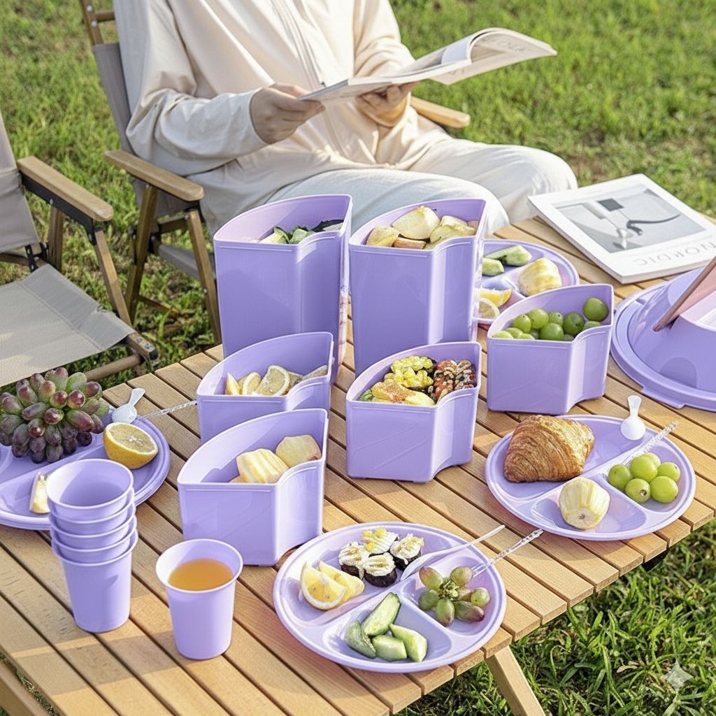 READY SIAP KIRIM Set 32 Piknik set peralatan makan ember set perlengkapan piknik picnic set rantang 