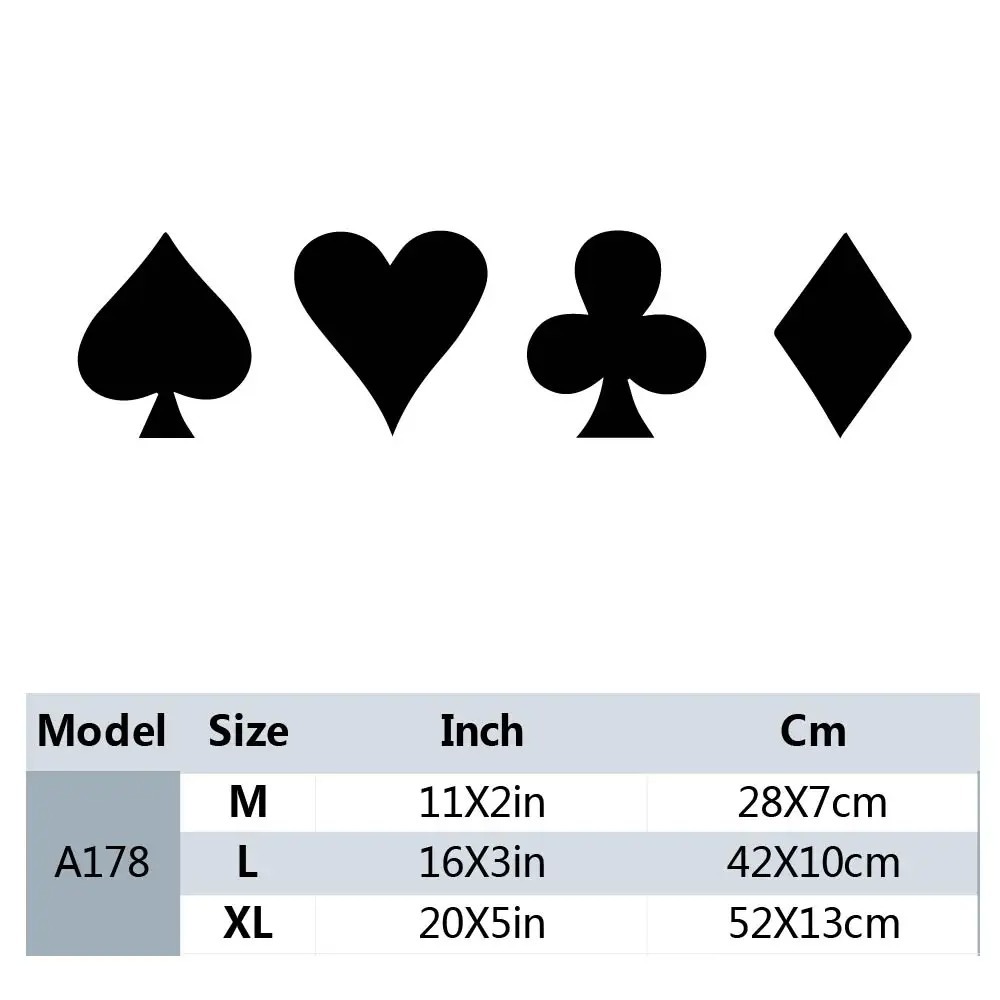 1 pc keren Spade Heart Diamond Club Stiker Dinding Perekat Diri Vinyl Tahan Air Wallpaper Untuk Deko