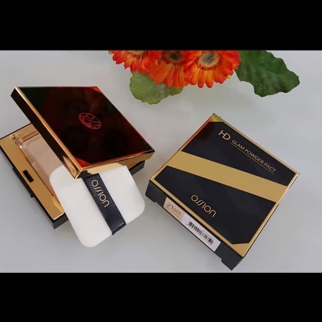 Bedak Jutanhak Ossion HD Rouge Glam Powder Pact SPF 50+/PA+++ (12 gr) Korea