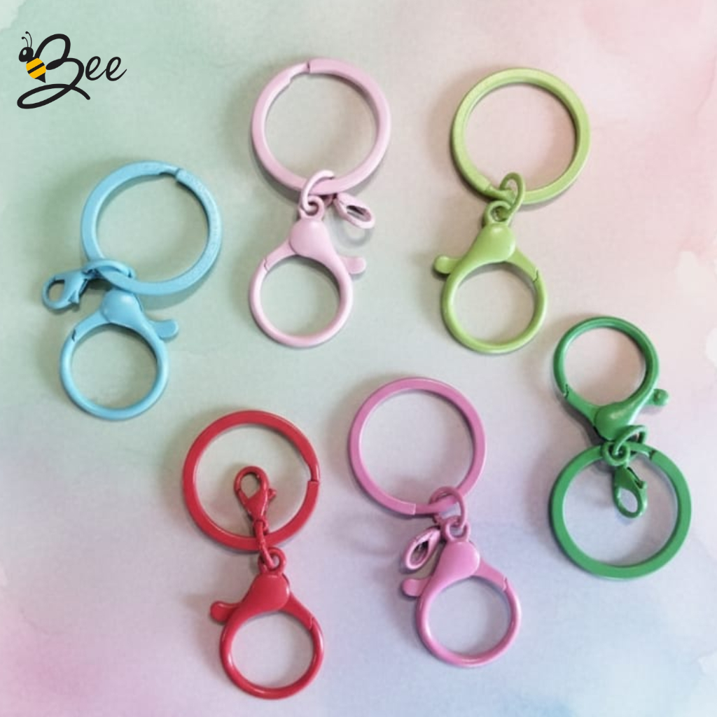 Gantungan Kunci Lobster Hook Warna Warni | Ring Kait Double untuk Tas & Aksesoris DIY