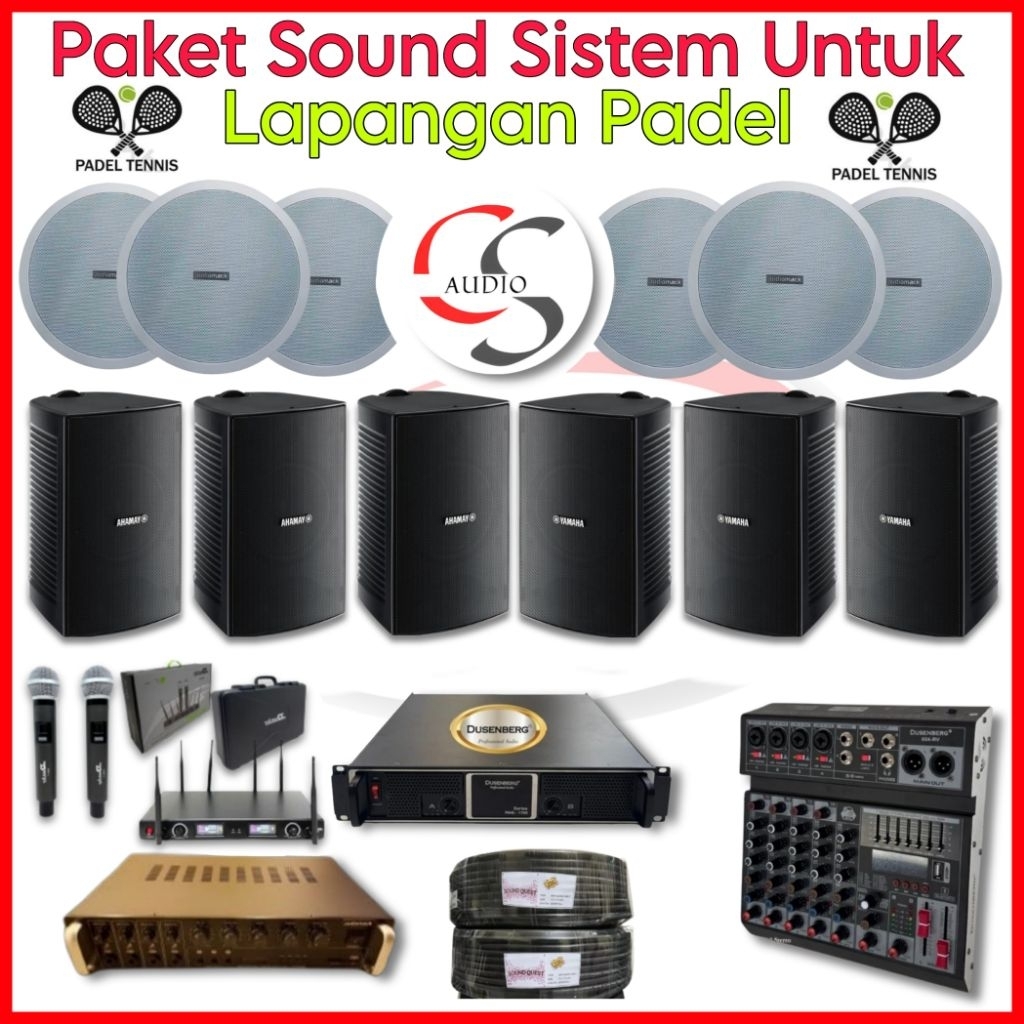 Paket Sound Sistem Untuk Lapangan Padel paket top siap pakai sound lapangan padel