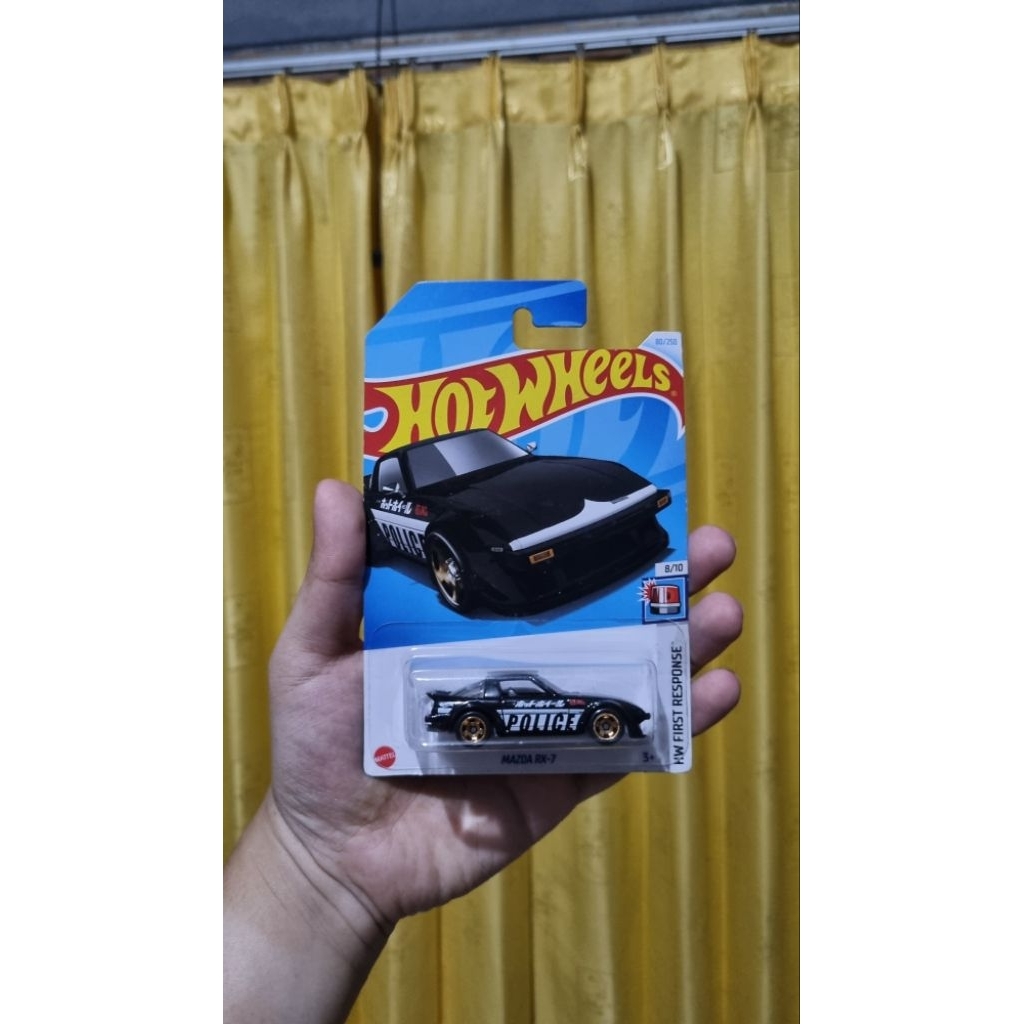 Hotwheels Mazda RX-7 Police Hitam