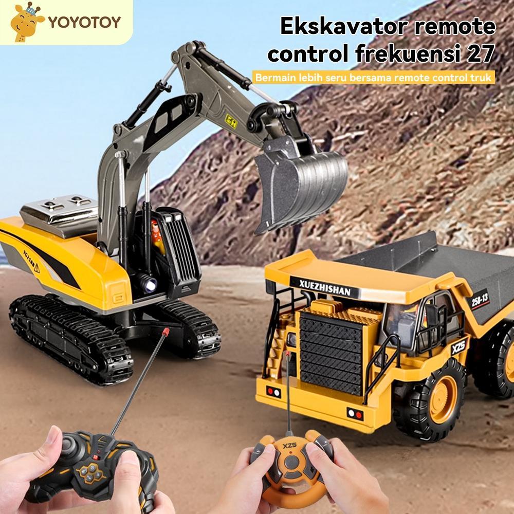 8 Saluran Besar Excavator Remote Control 2.4GHz RC Beko Bahan Paduan Truk Penggali Setir Mobil RC Tr