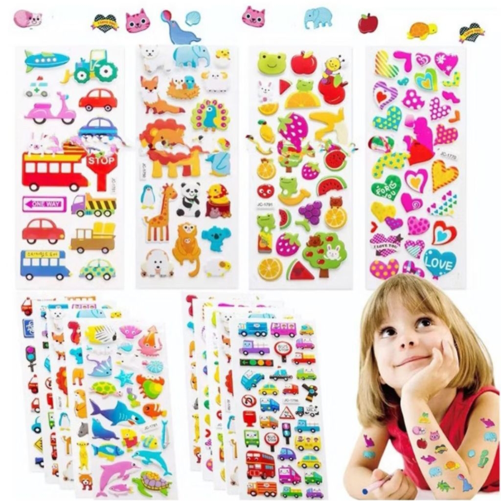 Stiker 3D Stiker anak timbul Unik lucu