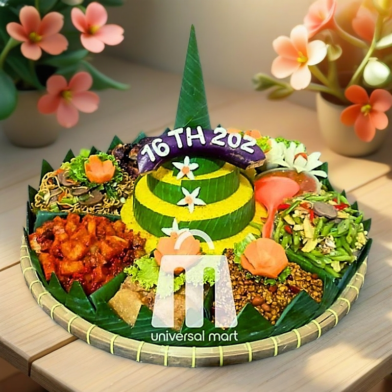 NASI TUMPENG NASI KUNING AYAM PORSI10 ORANG