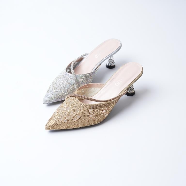 Patrizio Sepatu Heels Wanita Pesta Payet Tinggi 6cm XTM62-5