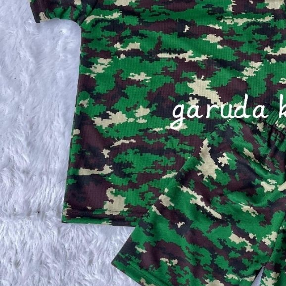 Setelan anak loreng baju celana Pendek