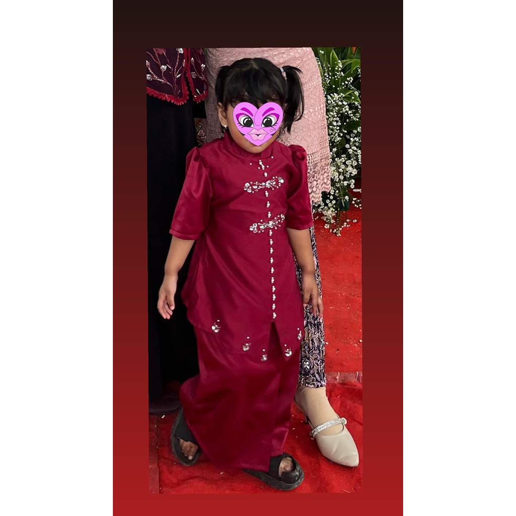 Preloved baju undangan anak kurung melayu