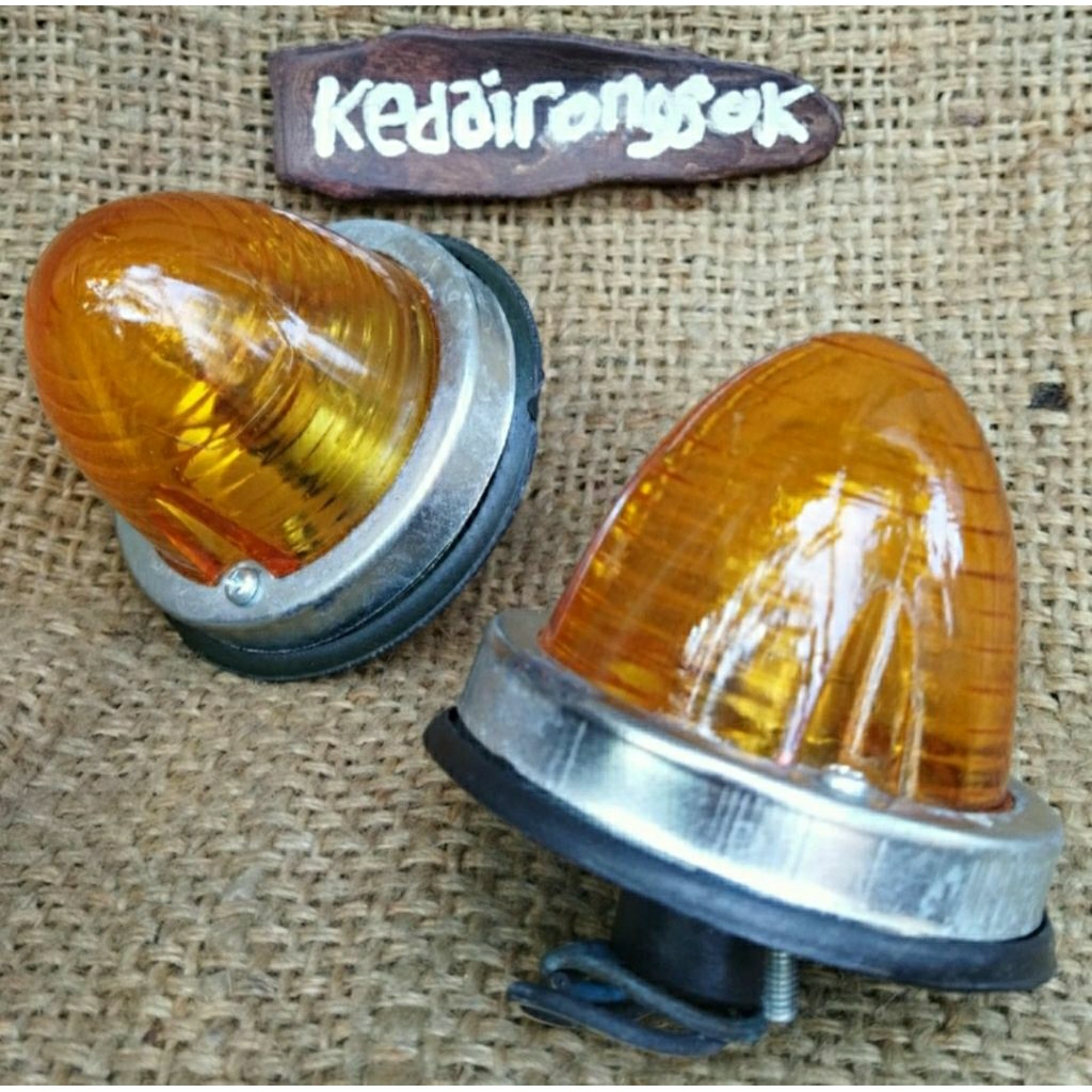 lampu sein custom kaca beling mobil retro..imitasi lama