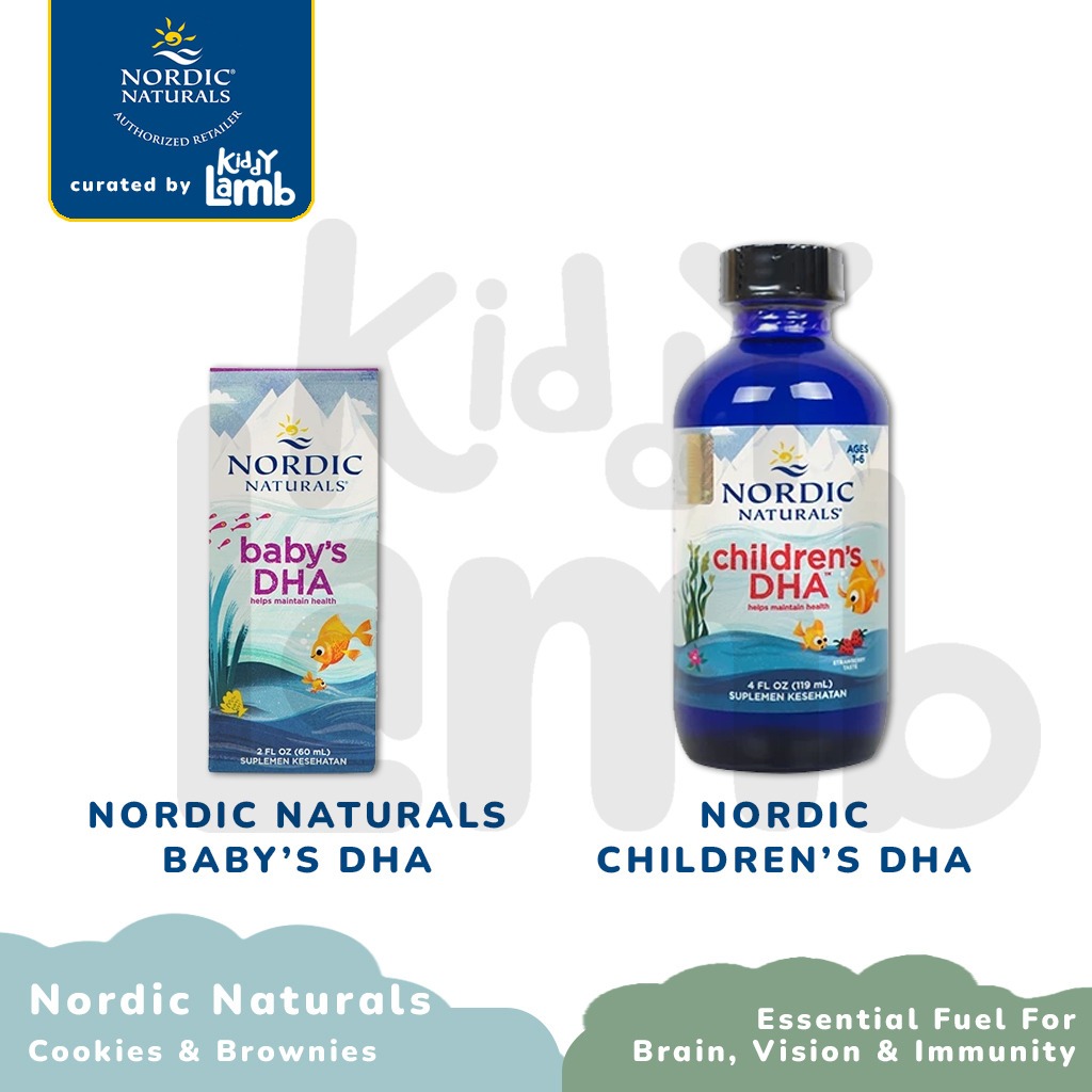 Nordic DHA / Naturals Baby & Kids Children Omega D3 Original Vitamin / Strawberry Syrup Suplement Ke