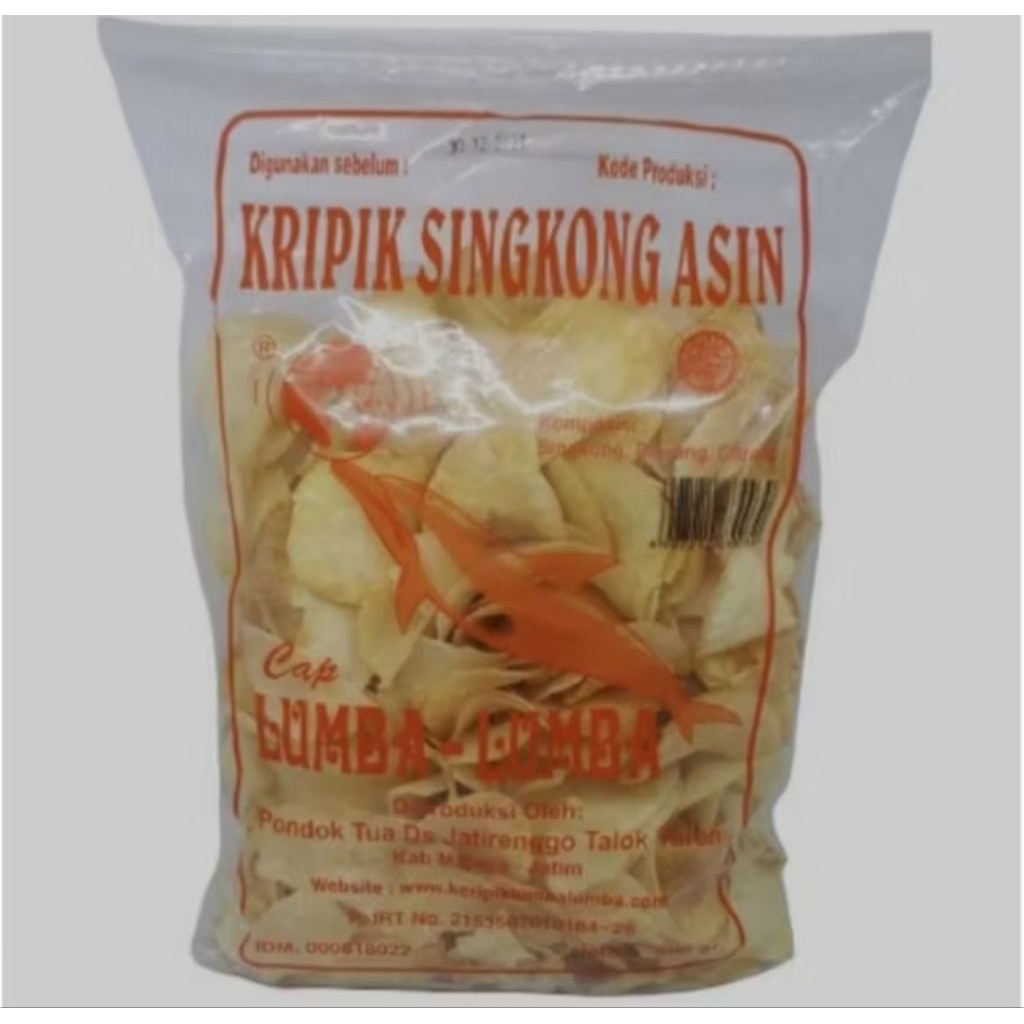 Kripik singkong asin lumba lumba 500 gram / Kripik lumba lumba singkong asin 500 gram