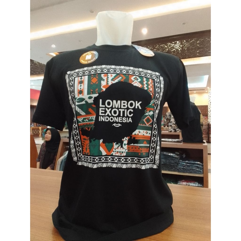 KAOS LOMBOK EXOTIC Pendek hitam