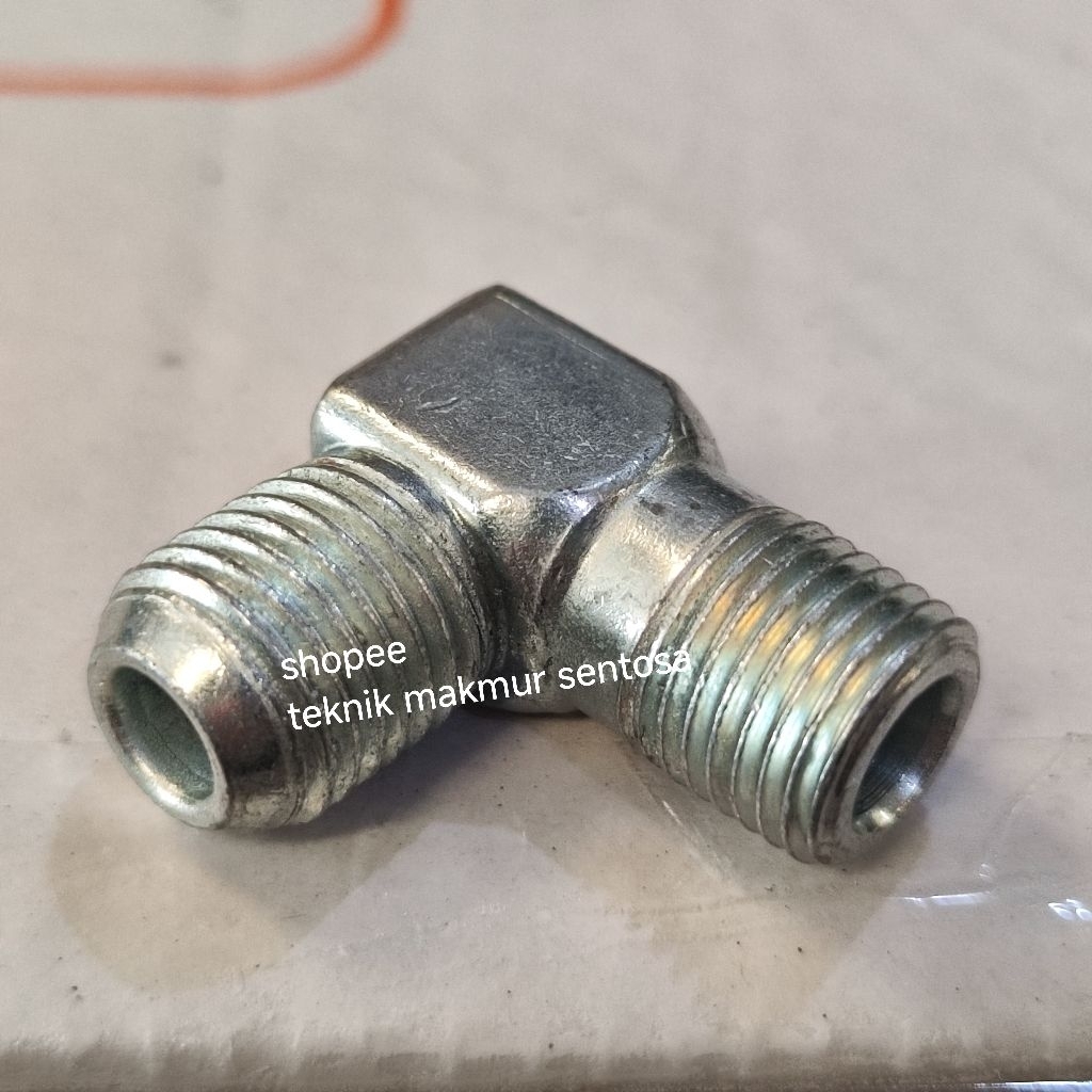 Cabang 2 Nepel L Kompresor Oiless 1 HP 3/4 HP Sambungan Kompresor Knee Keni Drat Luar Triangle Conne