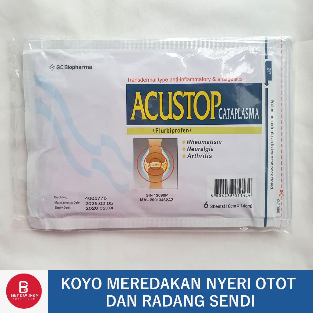 KOYO ACUSTOP CATAPLASMA PLASTER PEREDA NYERI / ACUSTOP KOYO READY ORIGINAL EXP 2028