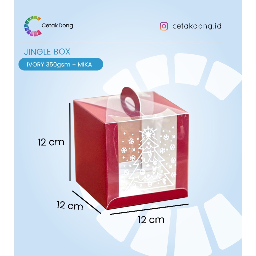 BOX NATAL JINGLE BOX MIKA IVORY 12x12x12