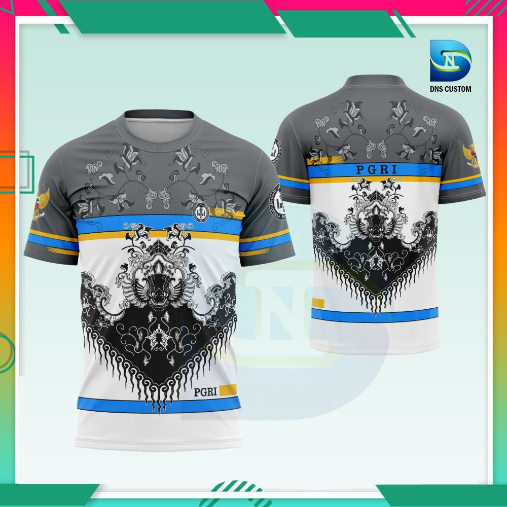 Seragam Guru Pria Batik PGRI Fullprint Dryfit