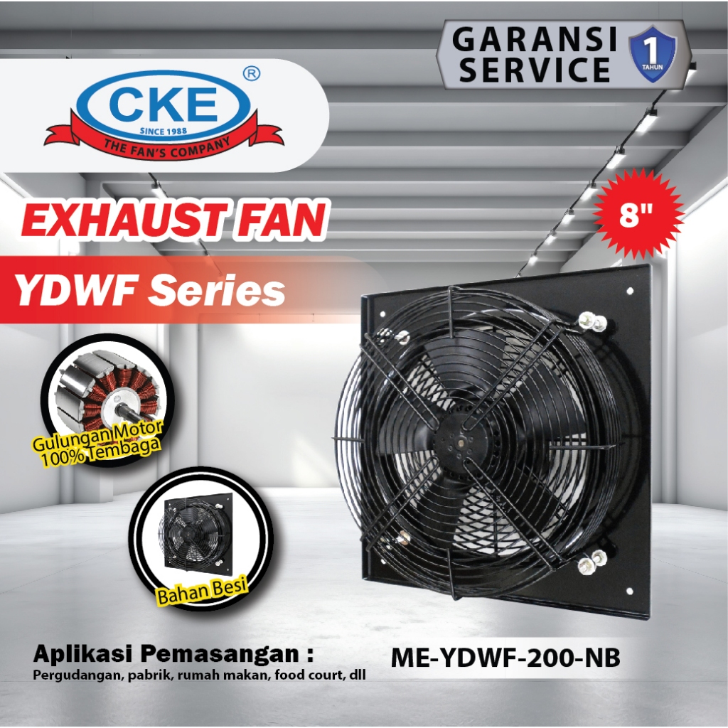 KIPAS DINDING/Exhaust Fan YDWF 8 Inch Exhaust Dinding Eksos Dinding Blower Gedung