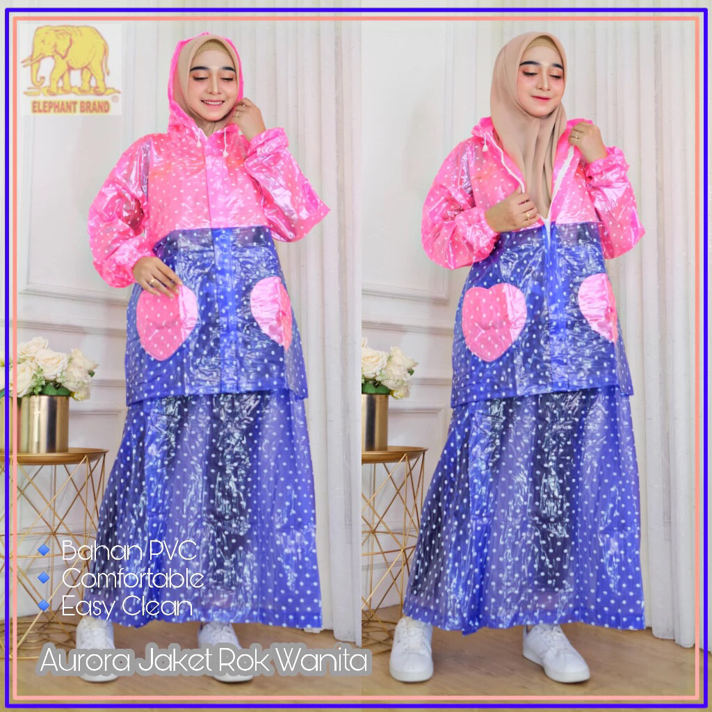 Jas hujan setelan rok TIARA