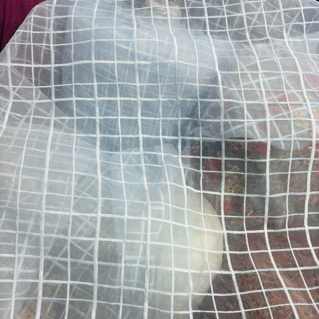 Bahan Organza Bordir Premium | Kain Organza Bordir Renda | Kain meteran Organza Bordir (Harga 0,5 Me