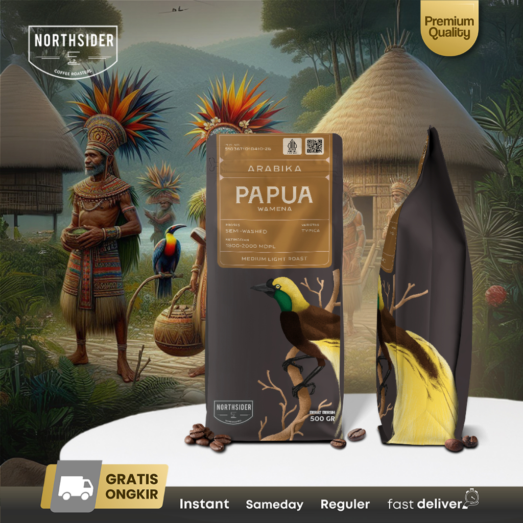 Northsider Kopi Arabika Papua Baliem Wamena Semiwashed coffee