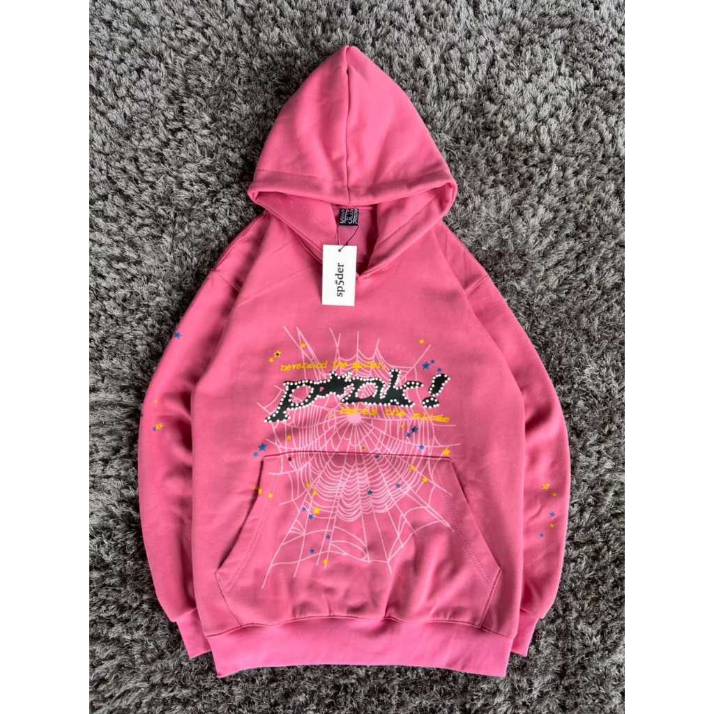 Sweater Hoodie Spyder Jaring Unisex Pria Wanita