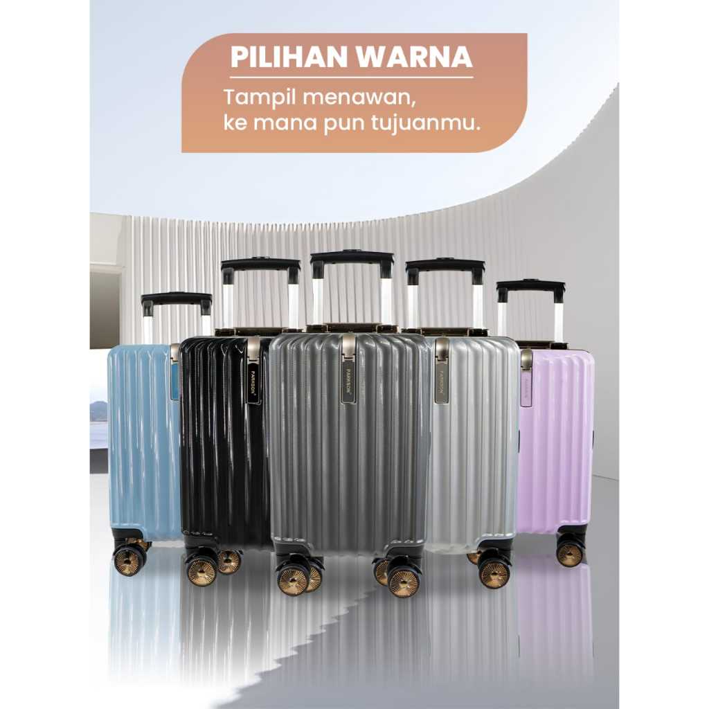PARKSON Koper 16 inch Mini Kabin Bagasi / Koper Travel Non Zipper Kunci Secure Lock / Alumunium Fram