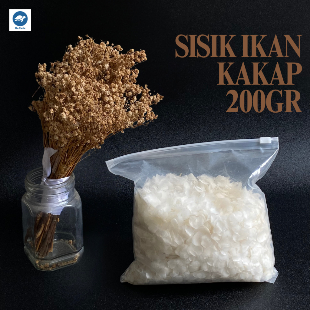 Fish Scales / Sisik Ikan Kakap Kering (M) – 200gr | Bahan Collagen Alami