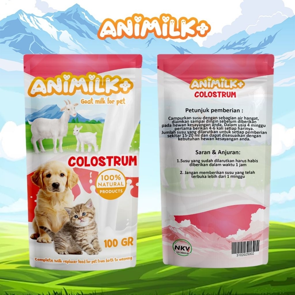 Animilk Colostrum Susu Anjing Kucing 100 gr - Milk Replacer Untuk Puppy dan Kitten Colostrum