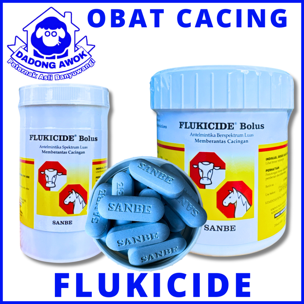 FLUKICIDE 12 - FLUKICIDE 42 BOLUS - OBAT CACING SAPI - OBAT CACING KAMBING - OBAT CACING SANBE