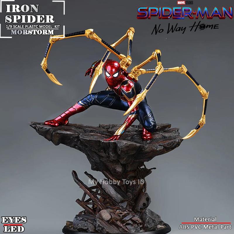 Action Figure Spiderman Ironman Iron Spider 100% ORI Morstrom Scale 1:9 LED - Morstorm Iron Spider