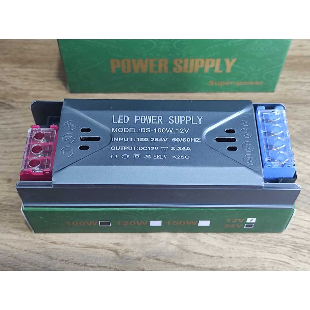 SLIM POWER SUPPLY LED 12V 8.34A 100WATT / LED POWER SUPPLY 12V 8.34A 100WATT