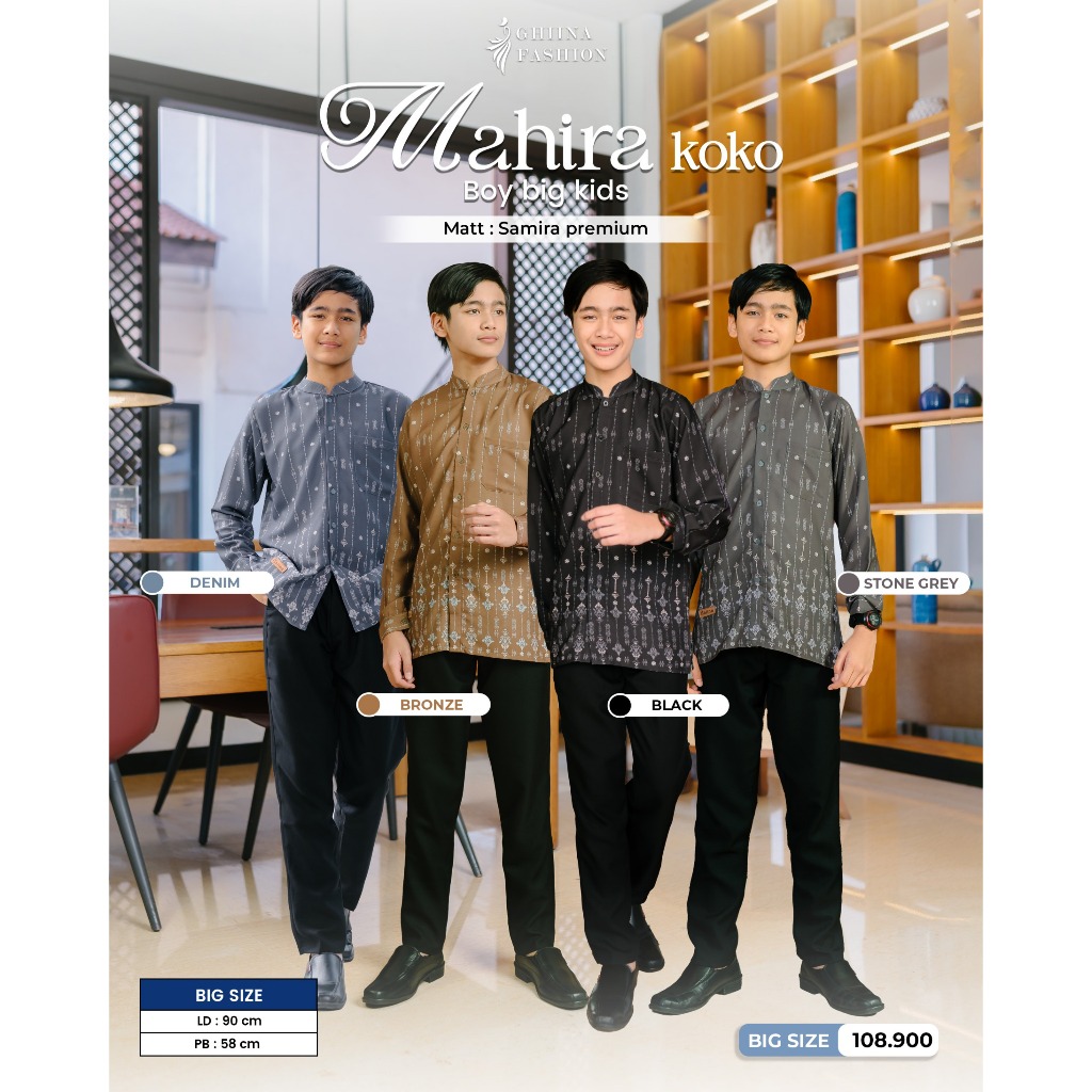 NAUREN KOKO BOY KIDS MAHIRA KOKO BOY KIDS FAMILY SET 2026 BY GHIINA BISA COD ORI