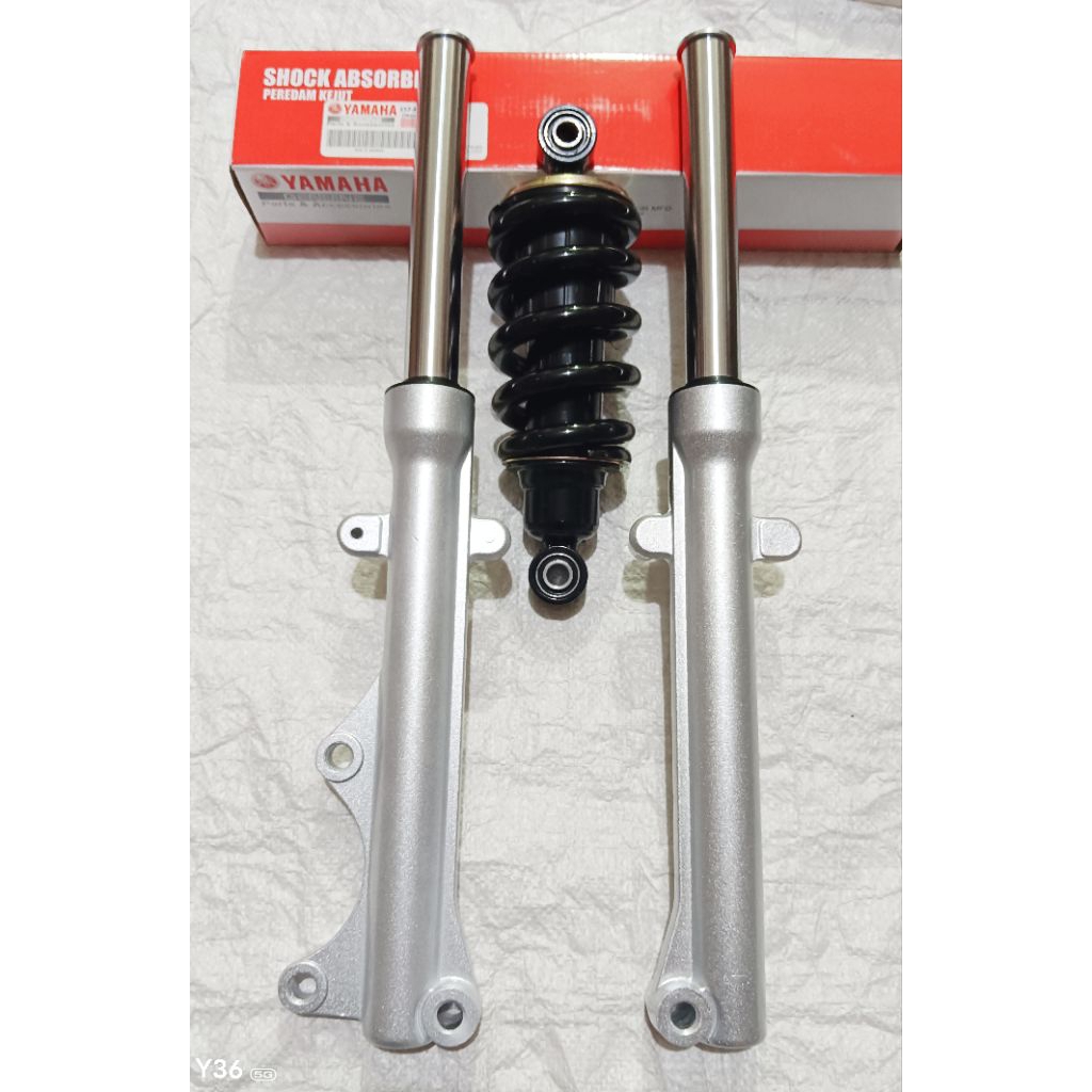 SHOCKBREAKER SHOCK BELAKANG MX OLD + AS SHOCK DEPAN TABUNG JUPITER MX OLD JUPITER MX LAMA 135 KODE 1