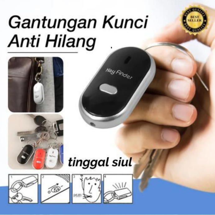 [ BISA COD ] Key Finder Alarm Kunci Gantungan Kunci Sensor Siul Anti Hilang L