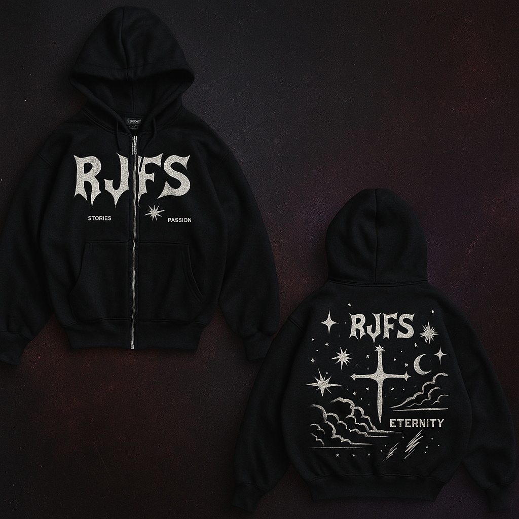 Bydina - Hoodie Boxy Zipper Black FRCS Eternity Basic - Jaket Hitam Sleting Skena Boxy Oversize