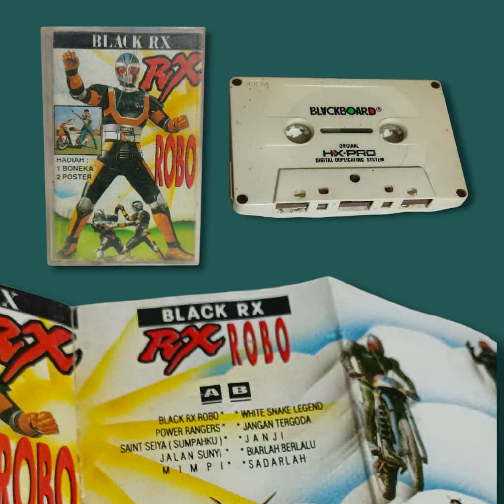 Kaset Kumpulan Lagu Anak BLACK RX ROBO - Kaset Pita Ksatria Baja Hitam Power Rangers Saint Seiya