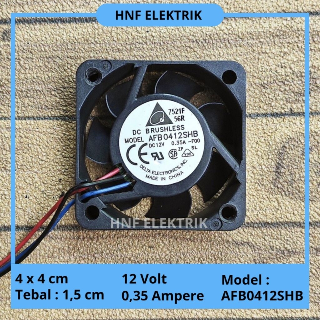Kipas DC 4 x 4 cm 12V 0.35A Fan DC 12 volt 0,35 ampere 4cm