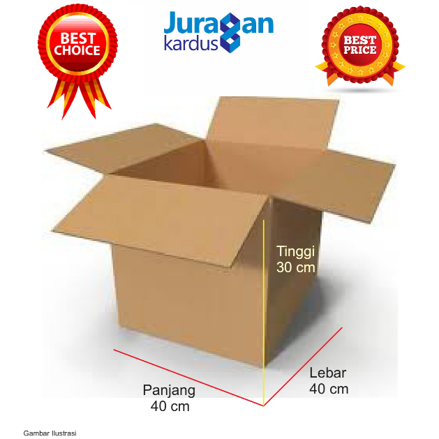 Kardus Polos 40x40x30 cm ( Double Wall )