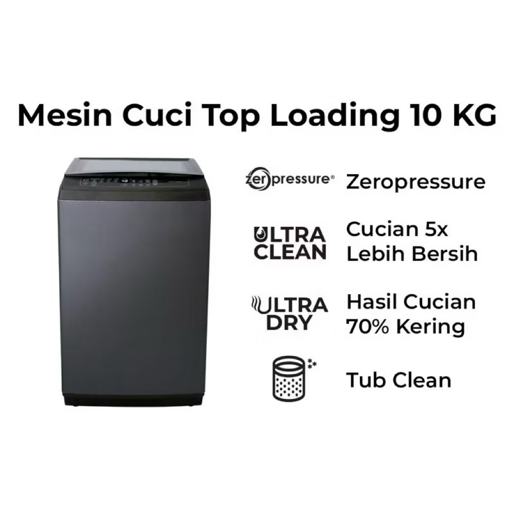 POLYTRON Mesin Cuci 1 Tabung 10KG PAW-1029TY