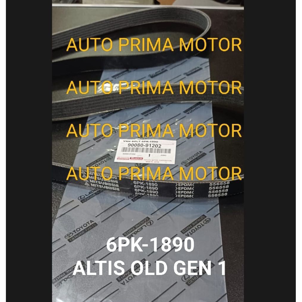 FAN VAN V BELT TALI KIPAS 6PK1890 TOYOTA ALTIS OLD LAMA 6PK-1890