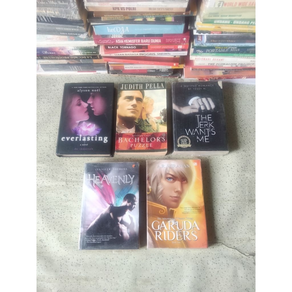 Buku Novel, OVERLASTING, BACHELOR'S PUZZLE, THE JERK WANTS ME, HEAVENLY, GARUDA RIDERS, MY BAD BOY P