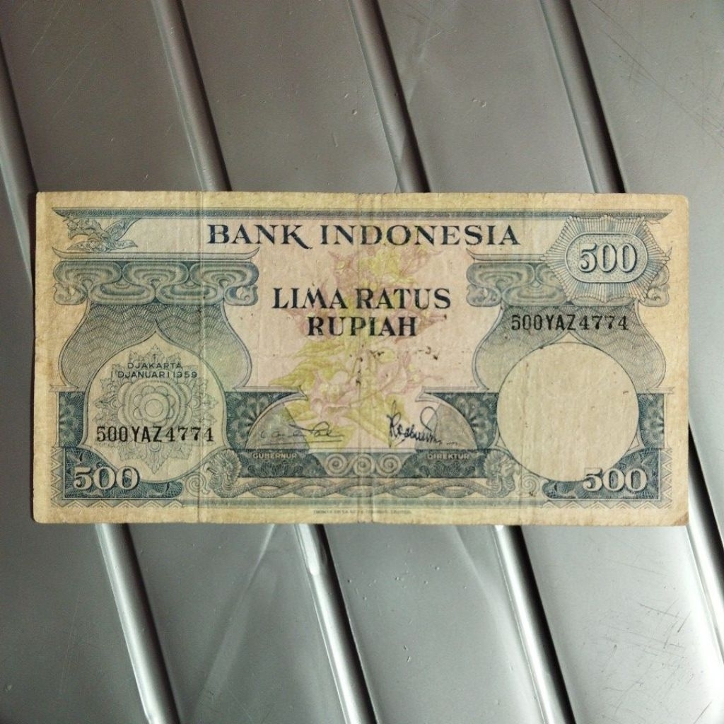 500 rupiah seri bunga thn 1959 asli original sesuai foto