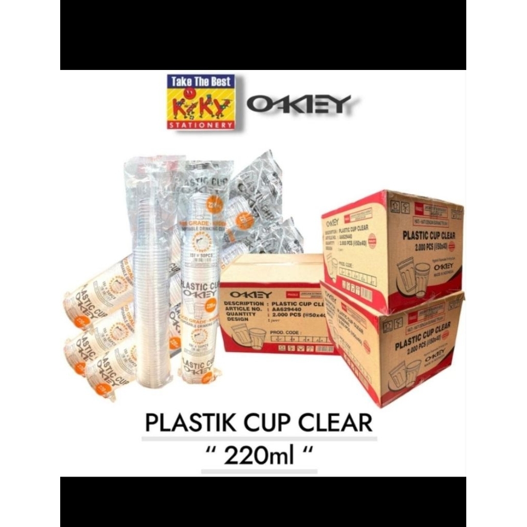 CUP PLASTIK 220 ML OKEY
