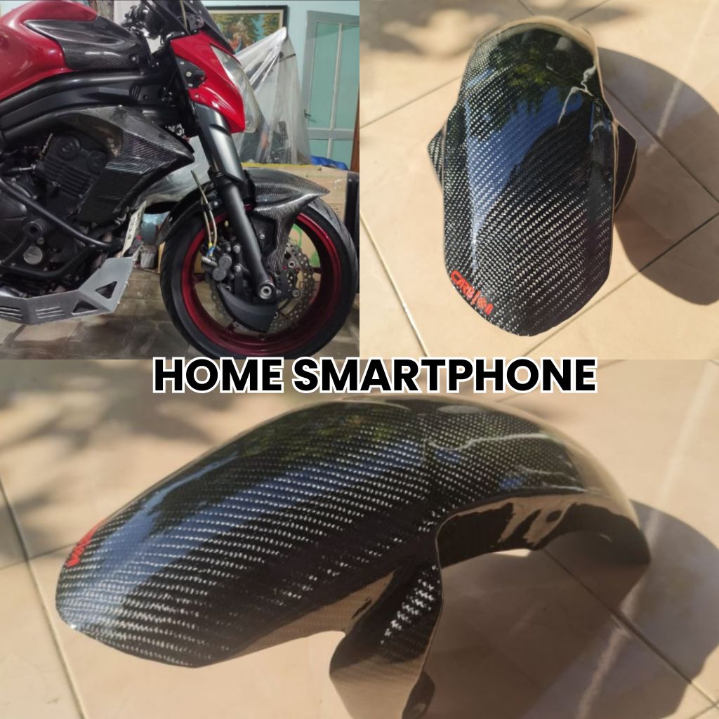 Spakbor Depan Kawasaki ER6 ER6N ER6F Carbon kevlar