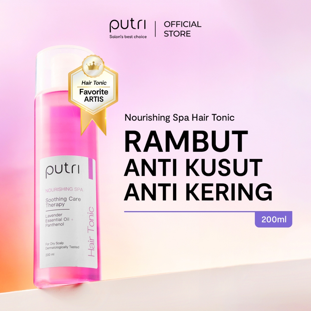 Putri Nourishing Spa Hair Tonic 200mL –  Anti Rambut Rusak & Kering | Hair Tonic Wangi Tahan Lama | 