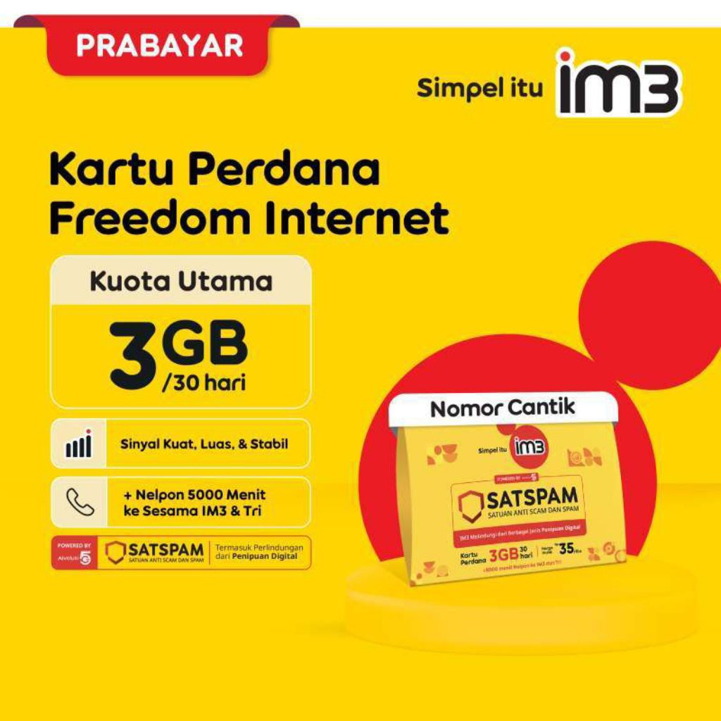 Paket Perdana IM3 3GB